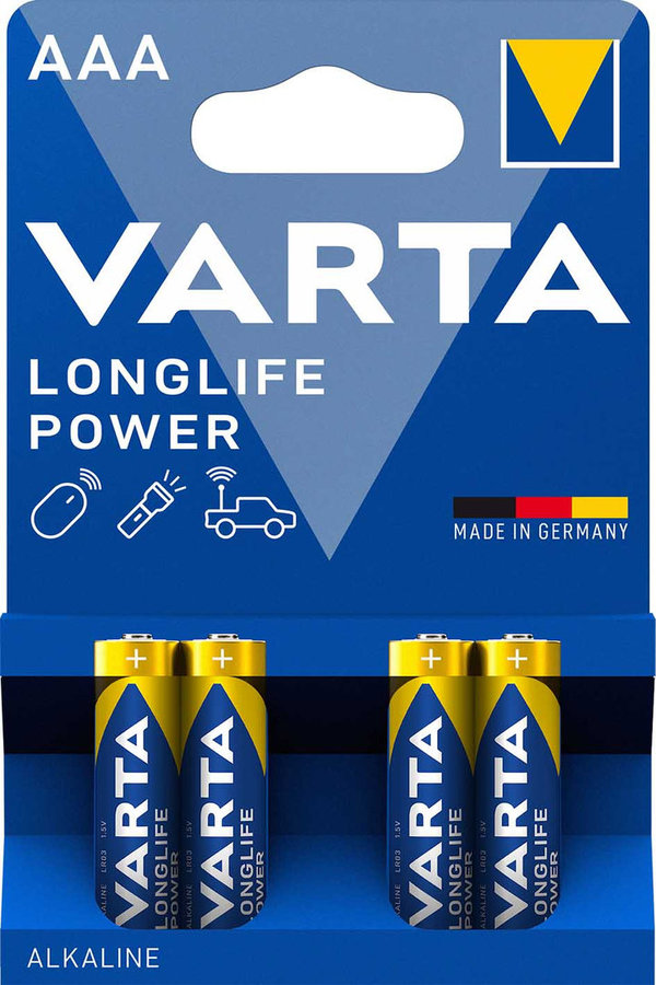 VARTA 4903 Longlife Power Micro LR03 AAA MN2400 1,5 Volt in 4er-Blister